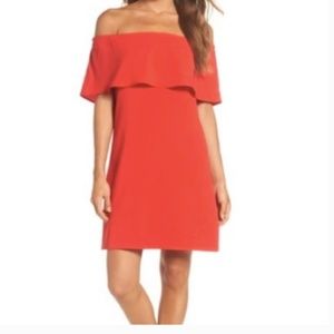 Charles Henry Off The Shoulder Dress